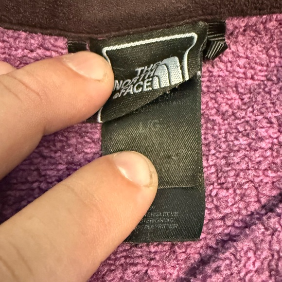 North Face Purple Full Zip Fleece Jacket - Picture 3 of 4